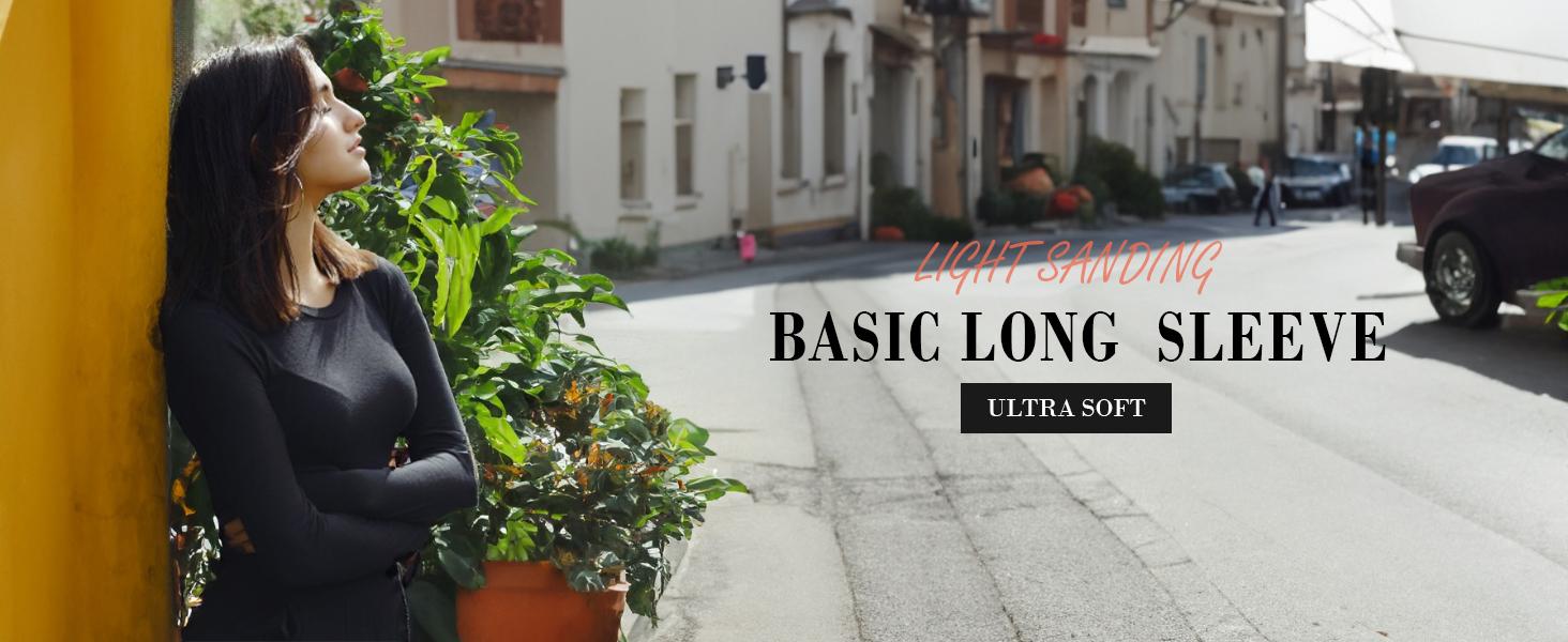 Cymebosilux 4 Pack Women’s Long Sleeve Basic Shirts Crew Neck Slim Fitted Compression Gym Workout Athletic Underscrubs Tops