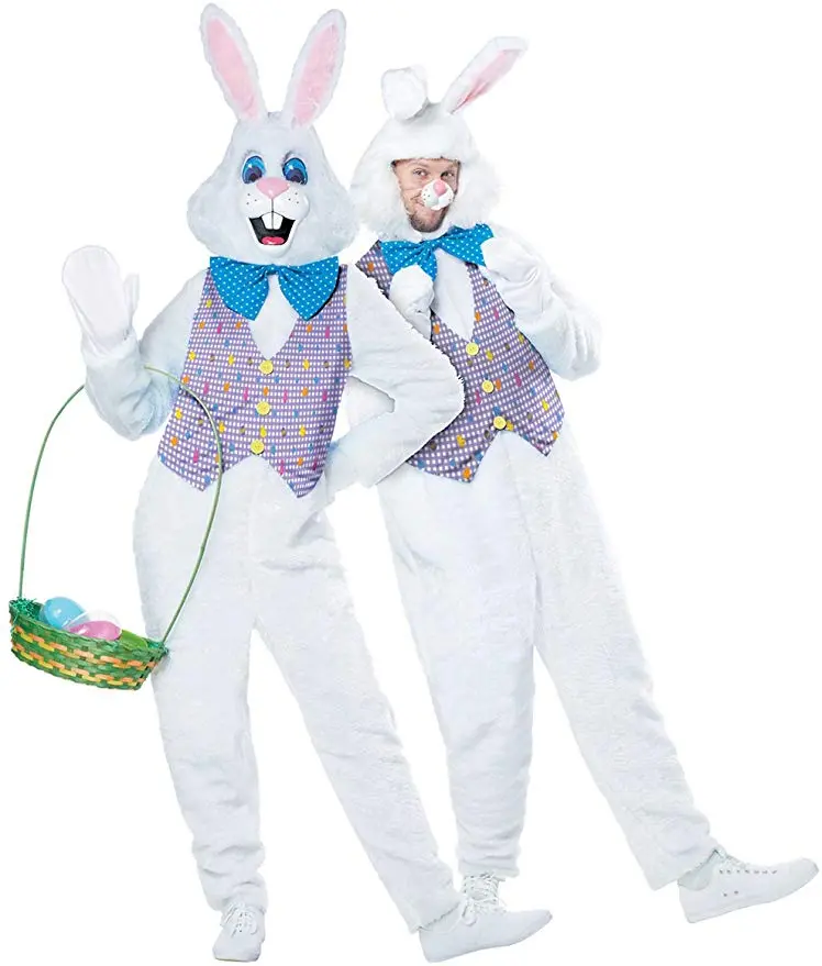Classic Bunny Adult Costume, Large/X-Large, White