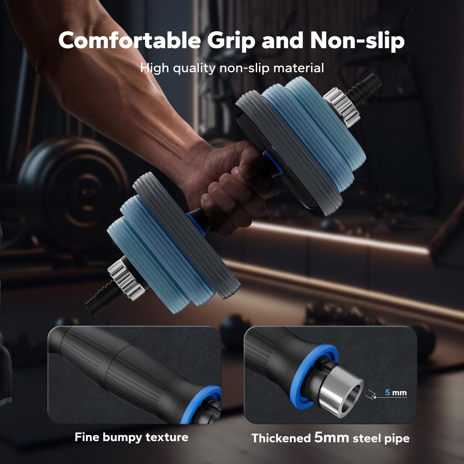 Merach 2-in-1 Dumbbell and Barbell Set 10KG-40KG Adjustable Weight Anti-Slip Handle Dual Safety Locks Home Gym Strength Training Equipment