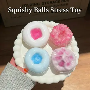 3Pcs Handmade Squishy Noisy Ball ASMR Sensory Toy with Crunchy Sound Stress Relief Soft & Hard Squeeze Touch Ages 3+ Idea for Gift Easter