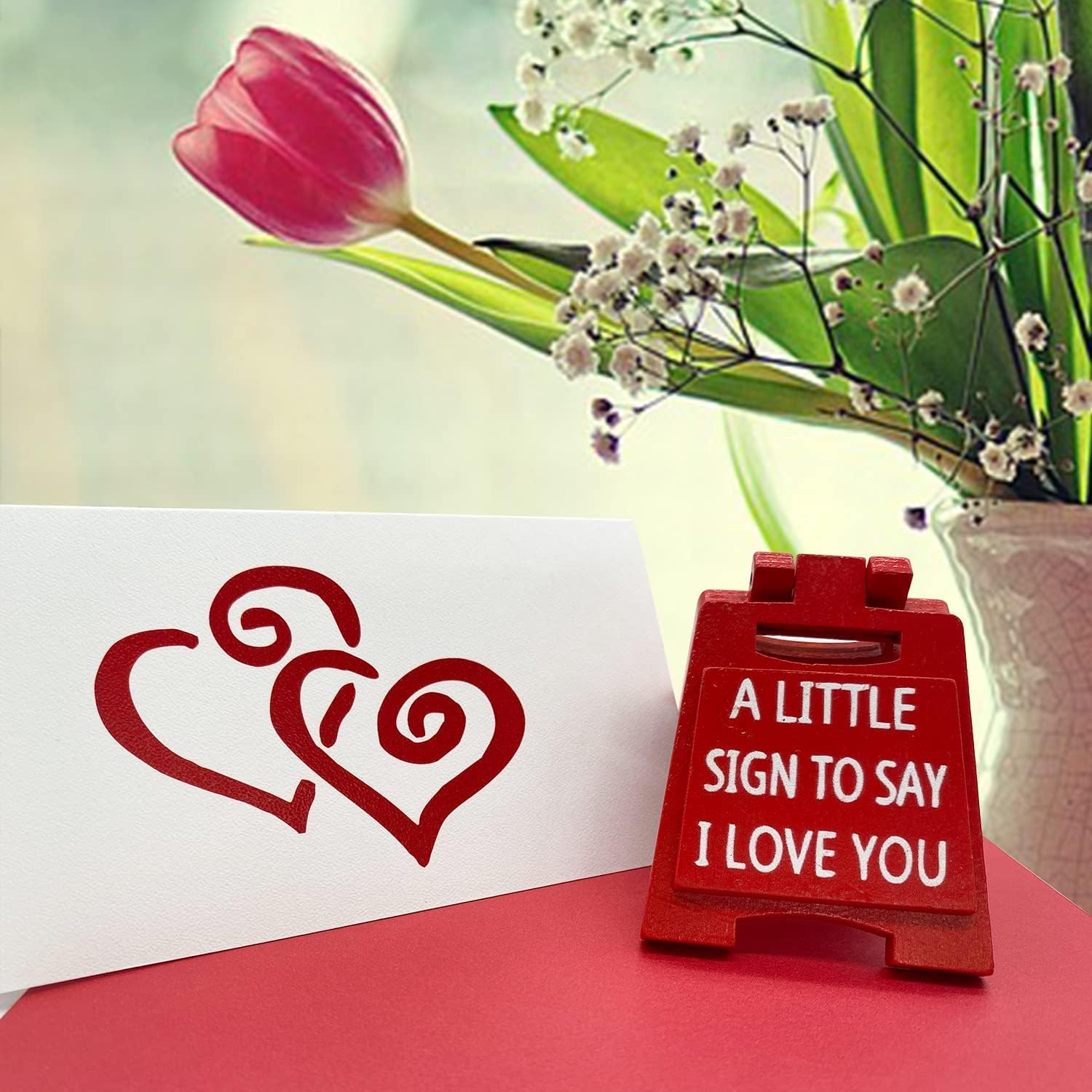 MUNBYN Mini Sign Love Decoration, Valentines Day Gifts-Romantic "I Love You" Message, Perfect Anniversary, Wedding, or Special Occasion Gift for Him or Her MUNBYN Mini Sign Love Decoration, Valentines Day Gifts-Romantic "I Love You" Message, Perfect Anniversary, Wedding, or Special Occasion Gift for Him or Her