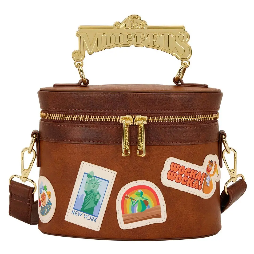 Loungefly Disney The Muppets Figural Graphic Faux Leather Crossbody Bag with Top Handle, Adjustable Strap, Spinning Arrow, Multicolor, Basic, Casual, Zipper, Lightweight