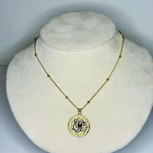 Cancer Zodiac Sign Earring in Copper with 18k Bath 18 Inch Chain for Astrology Enthusiasts