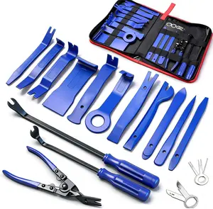 19Pcs Trim Removal Tool, Car Panel Dashboard Door Audio Trim Removal Tool Kit, Auto Clip Pliers Fastener Remover Set, Plastic Pry Tool, Automotive Upholstery Removal Kit