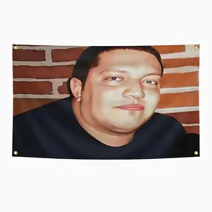 Funny Fat Face Meme Flag 3x5 Feet, University Dorm Room Decoration, Men's Cave Brothers Wall Indoor Outdoor Flag
