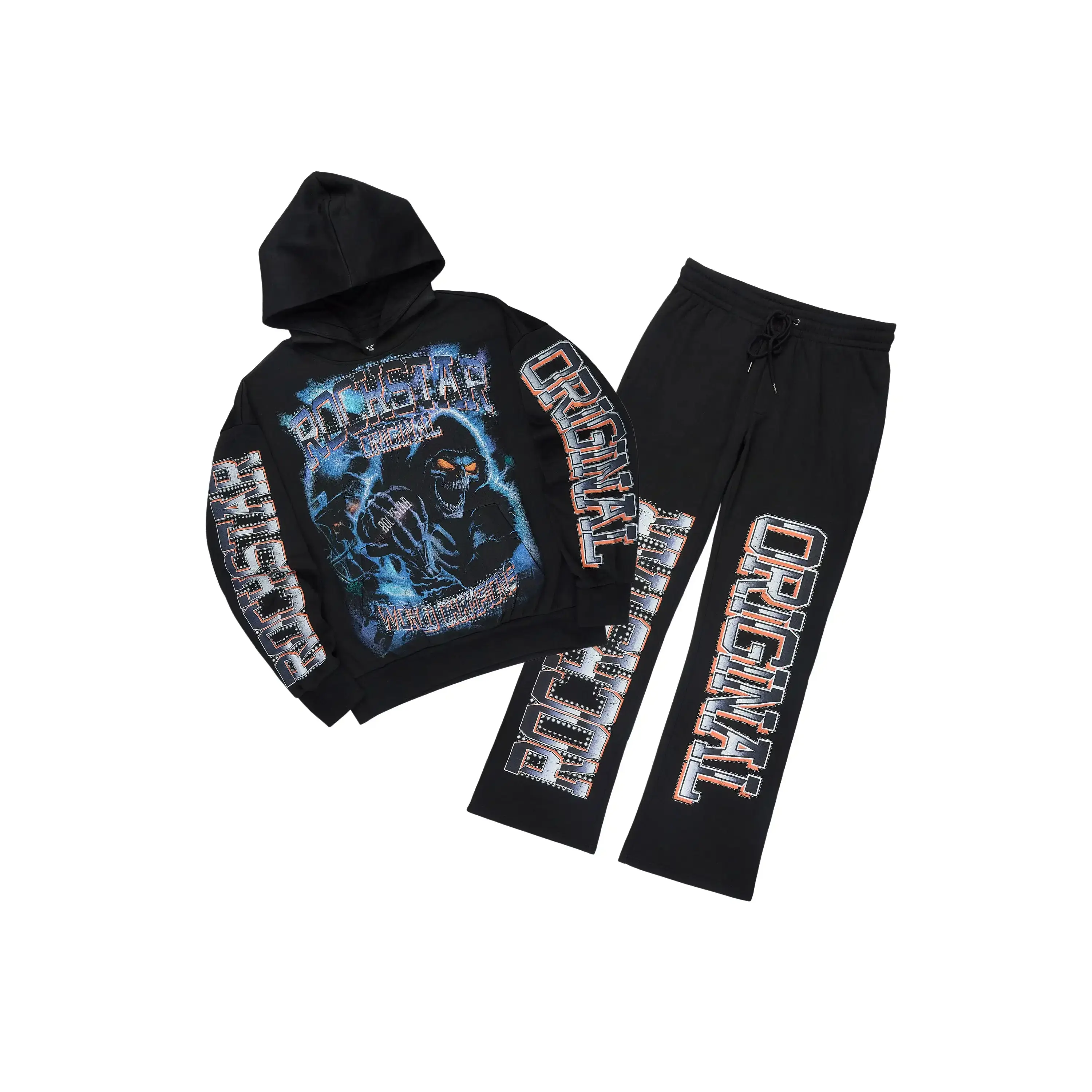 Kross Black Hoodie/Baggy Pant Track Set