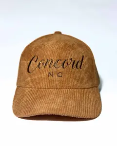 Concord NC Corduroy Dad Hat Embroidered Cap Unisex Adjustable Fit Baseball Hat Suitable for Everyone
