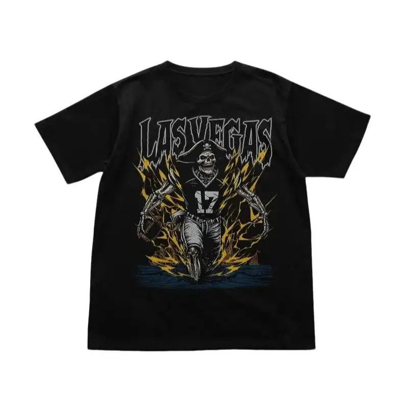 Las Vegas Football T-Shirt, Raiders Football Tee, Vintage Graphic Tee, Skeleton Football Shirt, Football Merch, Gift for Fans Football