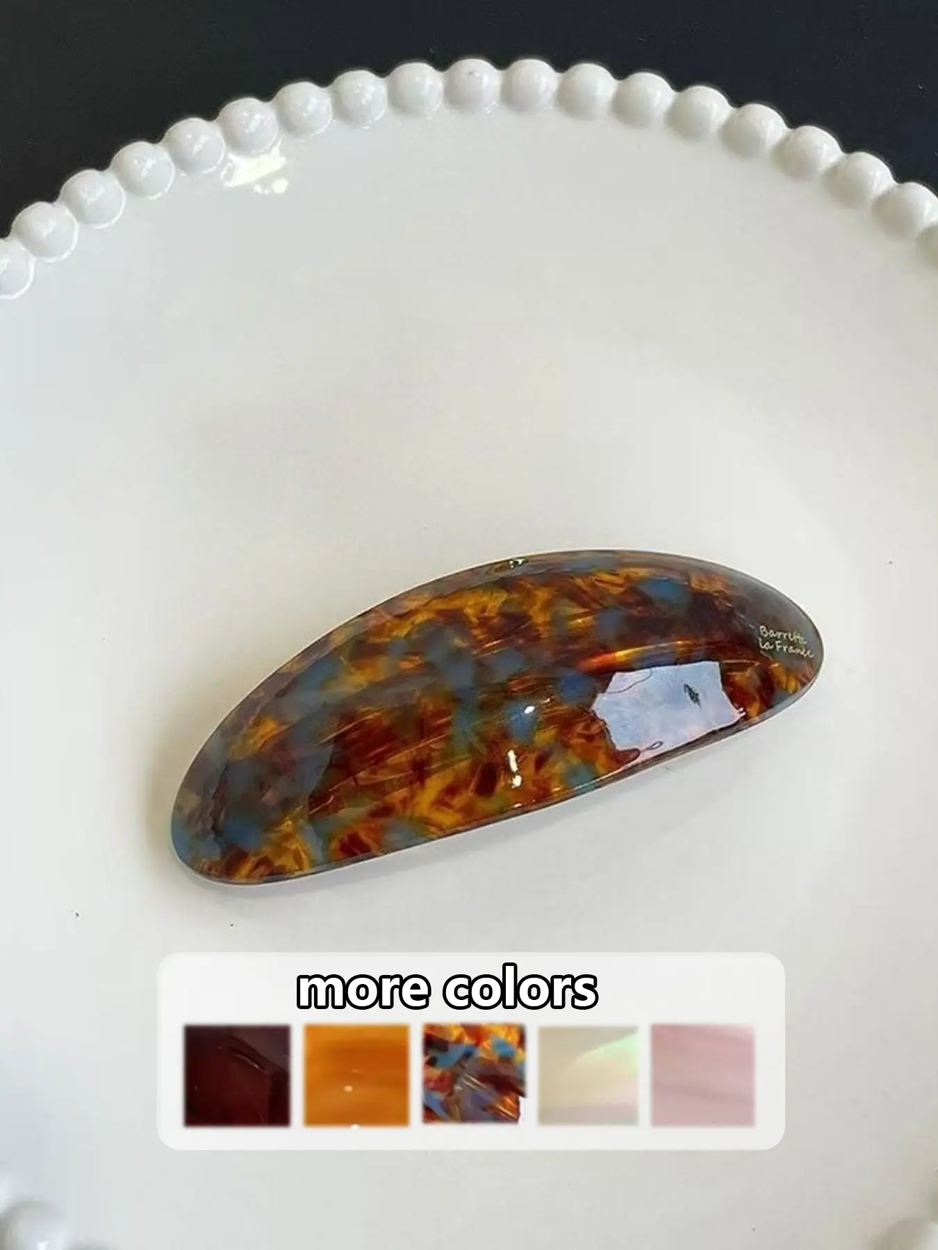 1pc/5pcs Elegant French Vintage Oval Ponytail Clip Barrettes, Hairclips, High-End Floral Texture, Simple Back Hair Accessory for Outdoor Spring Photography