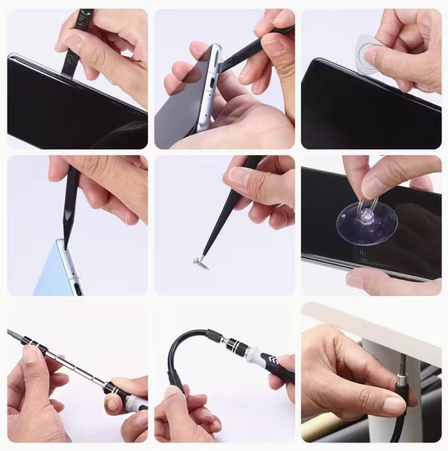 132 In 1 Precision Screwdriver Hardware Set, Magnetic Screwdriver Tool Set with 108pcs Bits, Multipurpose Screwdriver Tool Kit for Repairing Phone, Heavy Duty Industrial Tools, Precision Ratchet Screwdriver