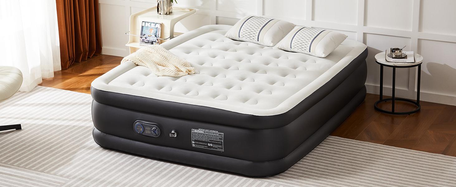 Air Mattress --Inflatable Blow Up Mattress Airbed with Built-in Pump, Double Height, Adjustable Portable for Home or Camping Air Mattress --Inflatable Blow Up Mattress Airbed with Built-in Pump, Double Height, Adjustable Portable for Home or Camping