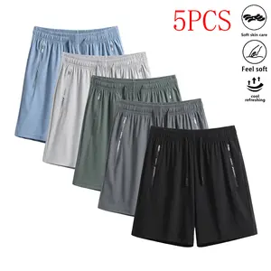 Women’s Summer Ice Silk 3-Inch Inseam Shorts, Pack of 5 — Fashionable, Versatile Bottoms for Outdoor Casual Sports