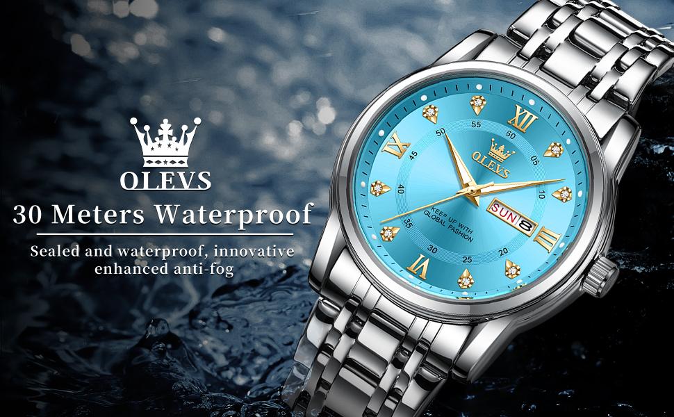 OLEVS Classic Men's Watches Stainless Steel Quartz Analog Date Display Waterproof Business Wristwatch with Luminous Feature OLEVS Classic Men's Watches Stainless Steel Quartz Analog Date Display Waterproof Business Wristwatch with Luminous Feature