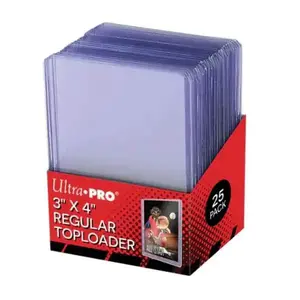 Ultra PRO 3x4 Toploaders 25ct Clear Card Sleeves for Collectible Trading Cards Super Clear PVC Rigid Protection 3" x 4" Size