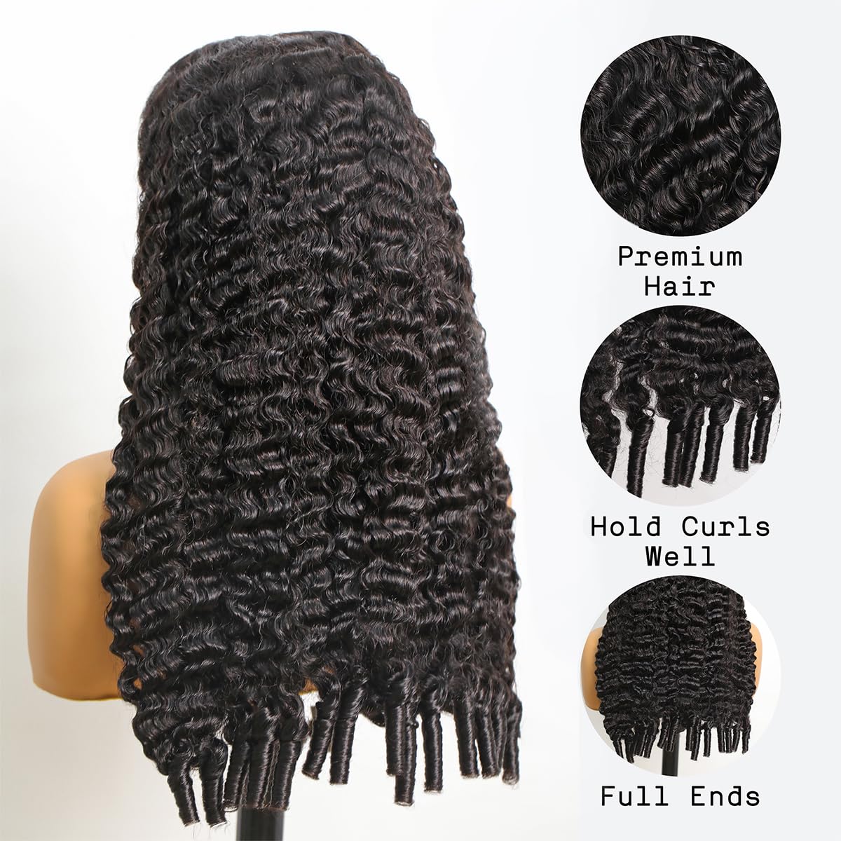 200 Density Burmese Curly Wig Human Hair with Spiral Curls End 12A Virgin Raw 13x6 HD Lace Closure Wigs Human Hair for Women 26 inch Wear and Go Glueless Wigs Human Hair Pre Plucked Triple Lifespan