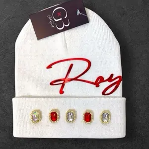 DIAMOND BEANIE in Royal Script and Colorful Gemstones