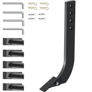 Heavy-Duty 18" Box Blade Scarifier Shank Set - 4PCS Adjustable Ripper Shank Assembly with Removable Tapered Teeth & Pins for Tractor Digging Plowing Replacement