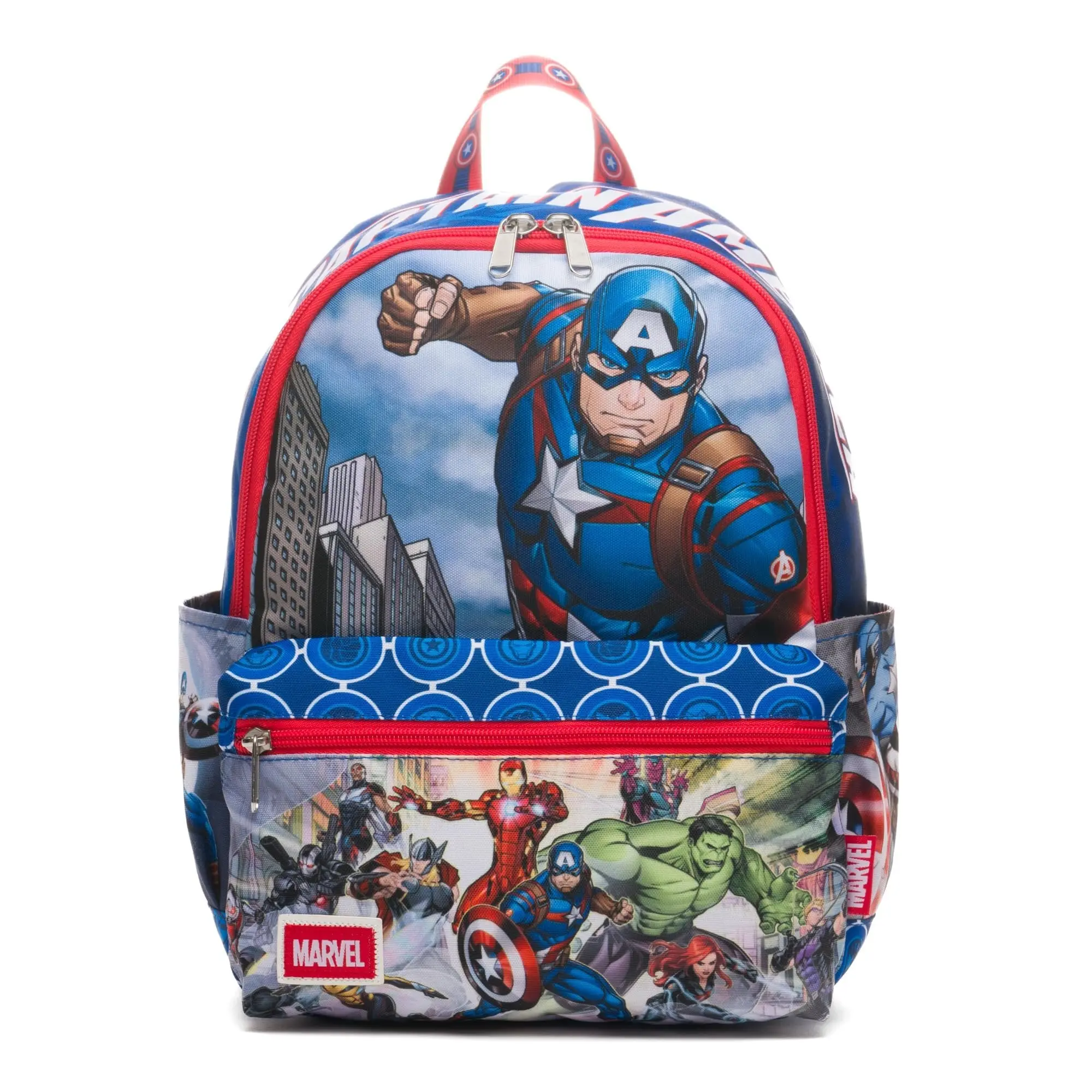 Unisex Casual Nylon Fabric Bag Backpack - Official Licensed Wondapop 13" Graphic Print Zip Compartments Daypack, 9.1L, 13"h x 9.5"w x 4.5"d, Adjustable Shoulder Strap, Multiple Pockets, Synthetic School Bag