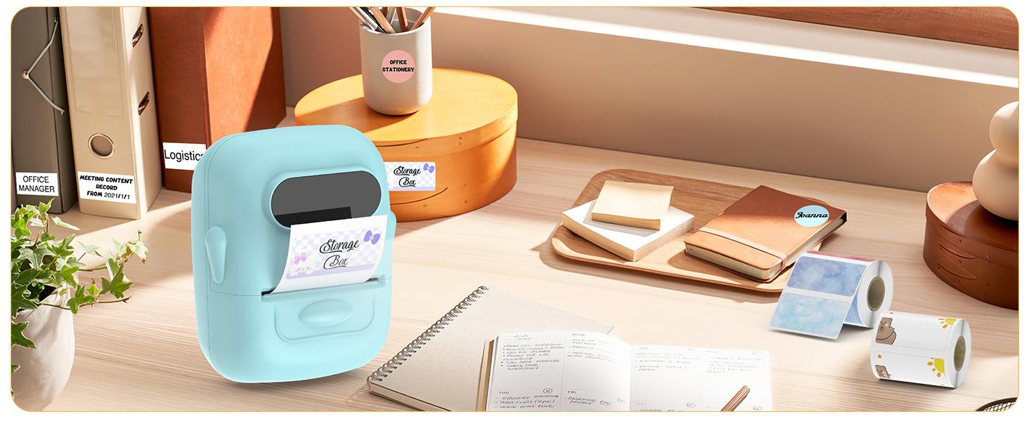 Label Maker, label printer, portable wireless Bluetooth printer, can print item labels, product labels, document labels, food stickers, etc. Compatible with Apple and Android. Black Friday .home