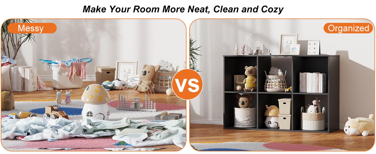 Cube Storage Organizer - Open Cube Bookshelf with Removable Back Panels, Display Storage Bookcase for Living Room, Bedroom, Entrance Hall, Home Office