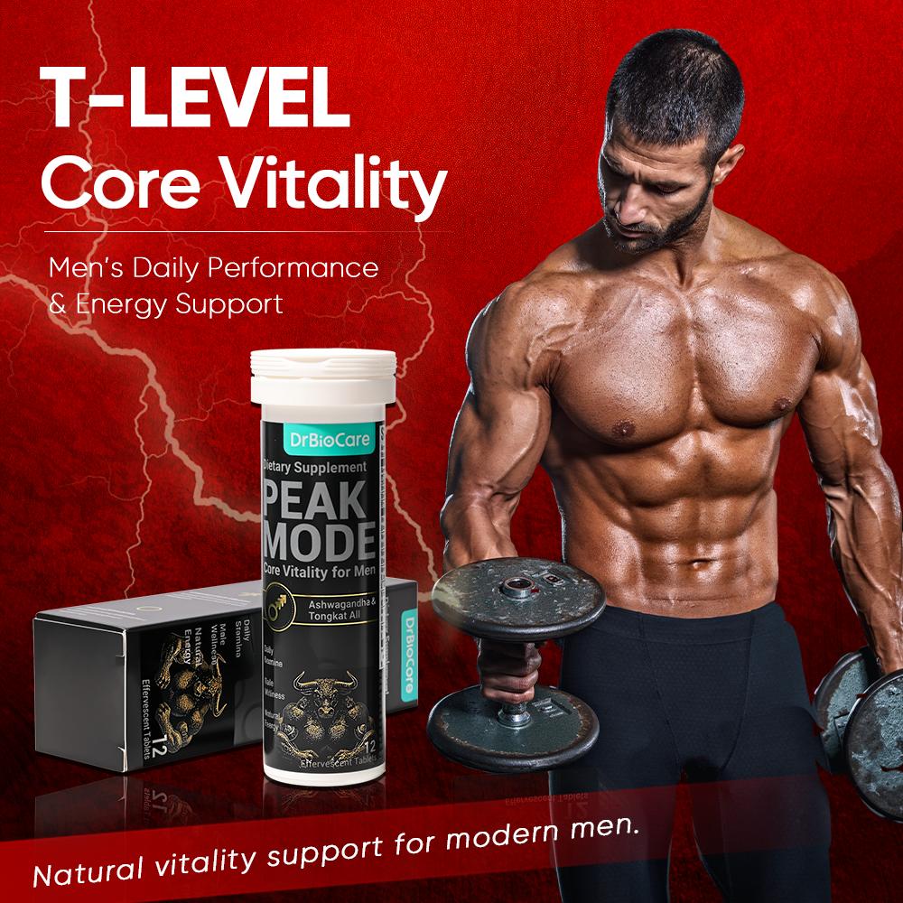 DrBioCare T-LEVEL Power Support – Men’s Energy, Strength & Performance Formula | Stamina Complex