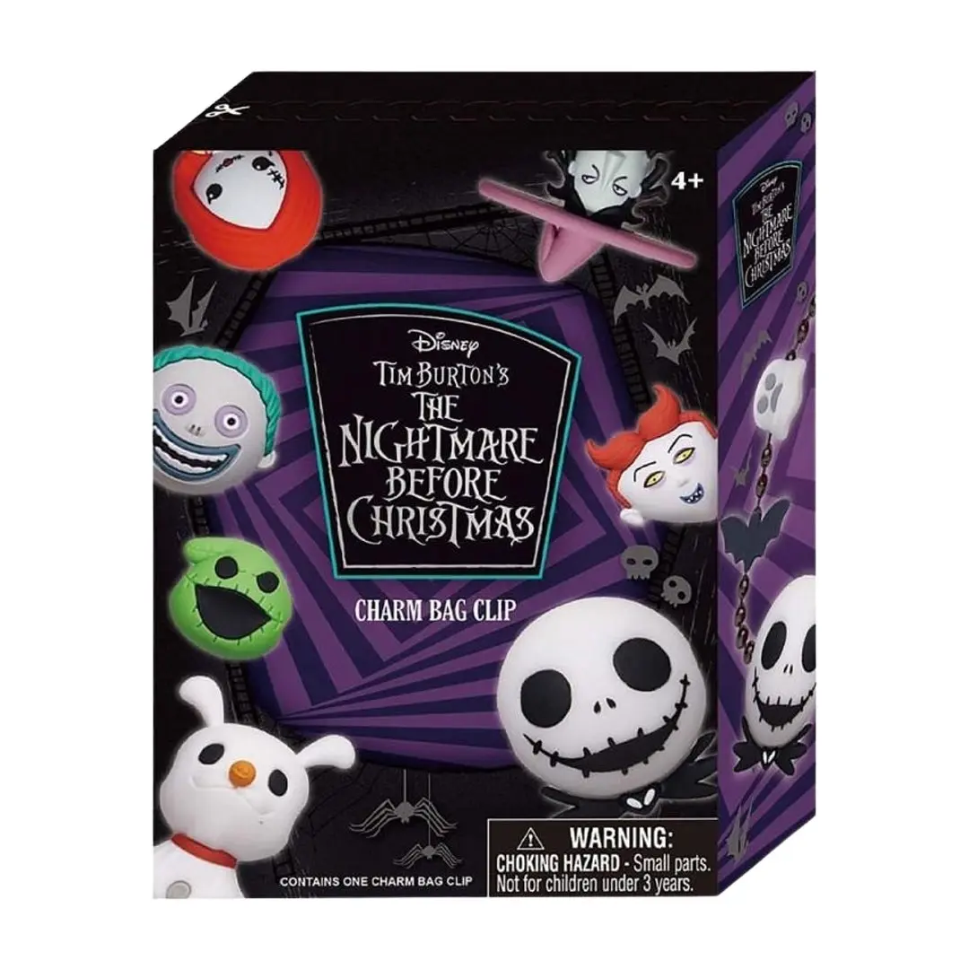 Nightmare Before Christmas Inspired 3D Foam Surprise Charm Bag Clip, Blind Pack Collectible Keychain with Special Rare Chase Figures, Twillies (Luggage & Bag Accessory)