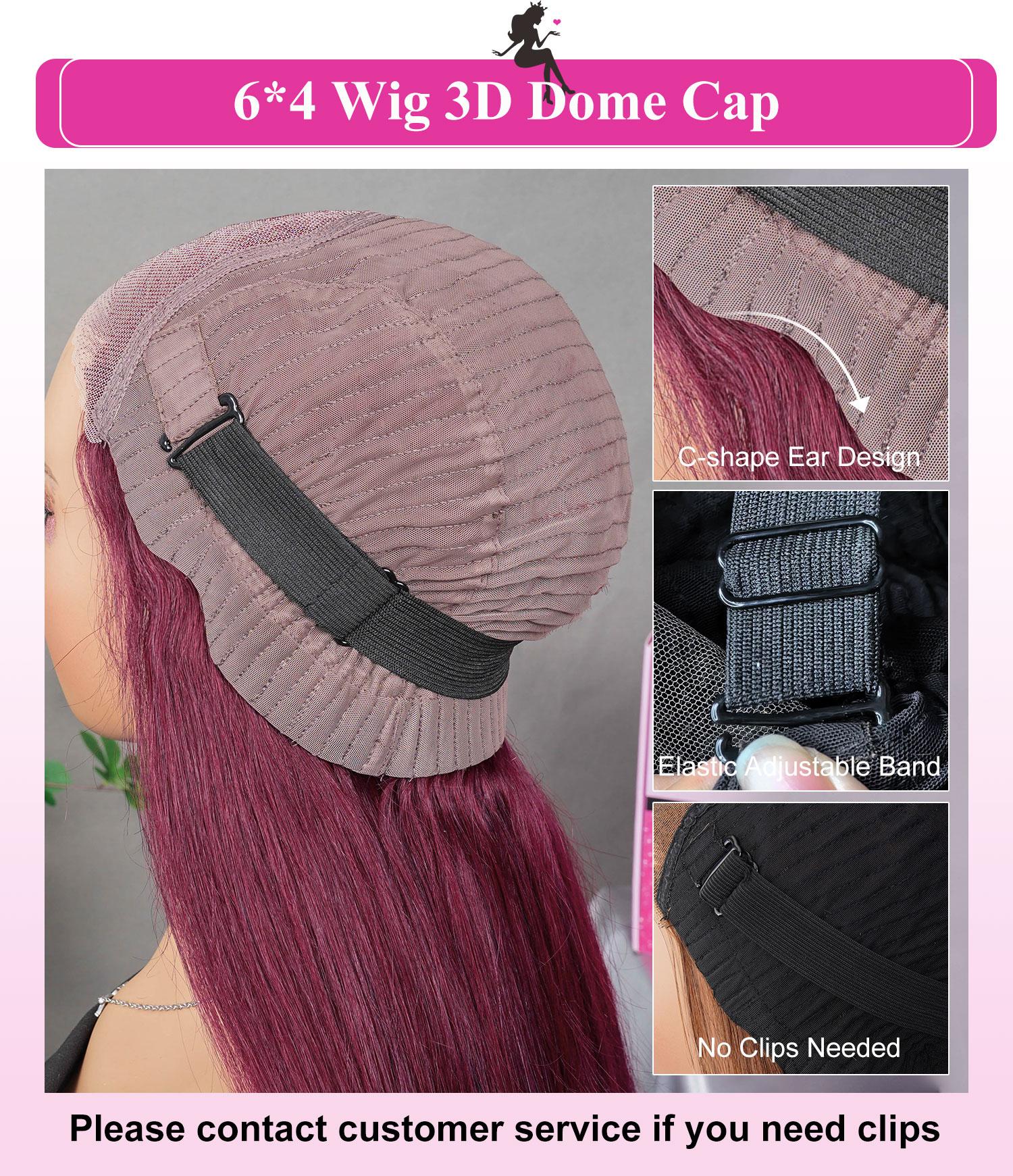 BGMgirl Hair 99J Burgundy Straight 6*4 Wear Go 180% Density Pre Plucked Pre Cut Glueless Lace Closure Wig Human Virgin Hair Wig TikTokShopBlackFriday