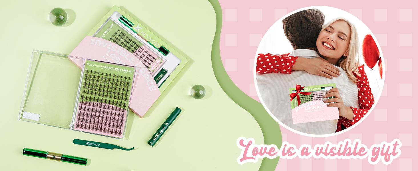 KEYYOU Brown Fairy DIY Lash Cluster Natural Water-Proof Super Thin Invisible Band Long-Lasting Eyelash Extensions Beginner-Friendly (Lash Single Box / Lash Kit）Feline lash look Medusa Lash handmade lash TikTok Shop FebruaryFaves