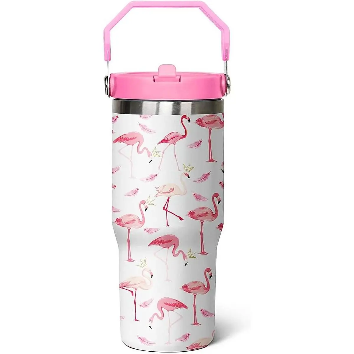 Flamingo Gifts for Women, 30 oz Pink Flamingo Leakproof Tumbler with Lid and Straw, Flamingo Decor, Birthday, Coffee