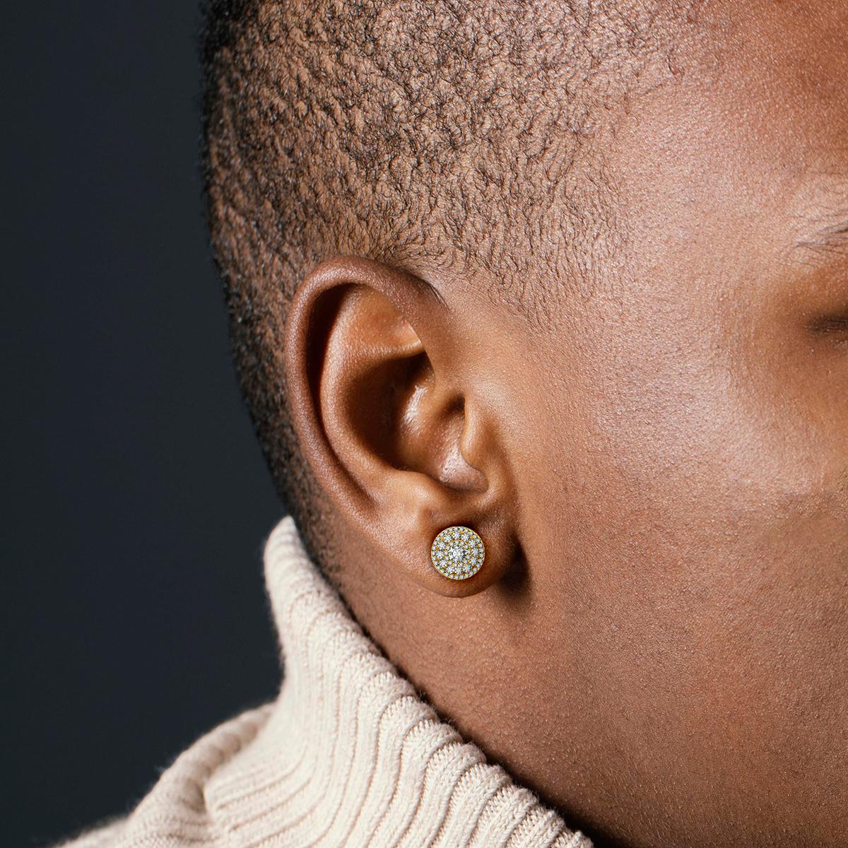 Delzzad 18K Gold-Plated Hip Hop Bling Out Circular Stud Earrings Lab-Created Moissanite Stud Earring S925 Sterling Silver Moissanite Jewelry Perfect Birthday Mother’s Day Christmas Gift for Men Women Wedding Set Delzzad 18K Gold-Plated Hip Hop Bling Out Circular Stud Earrings Lab-Created Moissanite Stud Earring S925 Sterling Silver Moissanite Jewelry Perfect Birthday Mother’s Day Christmas Gift for Men Women Wedding Set