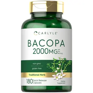 Carlyle Bacopa Monnieri Capsules | 180 Capsules | Gluten Free Supplement