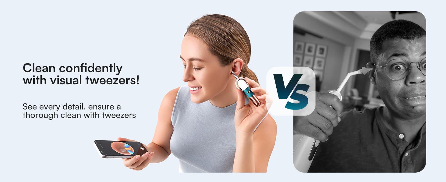 【Theatrical-Grade】Bebird Earsight Ultra Ear Wax Removal Tool , Ear Cleaner with Flexible Ear Camera Otoscope, Painless Visual Ear Pick Tweezers, Visual Scope Earwax Cleaning Dropper, Ear Cleaning Kit for Family