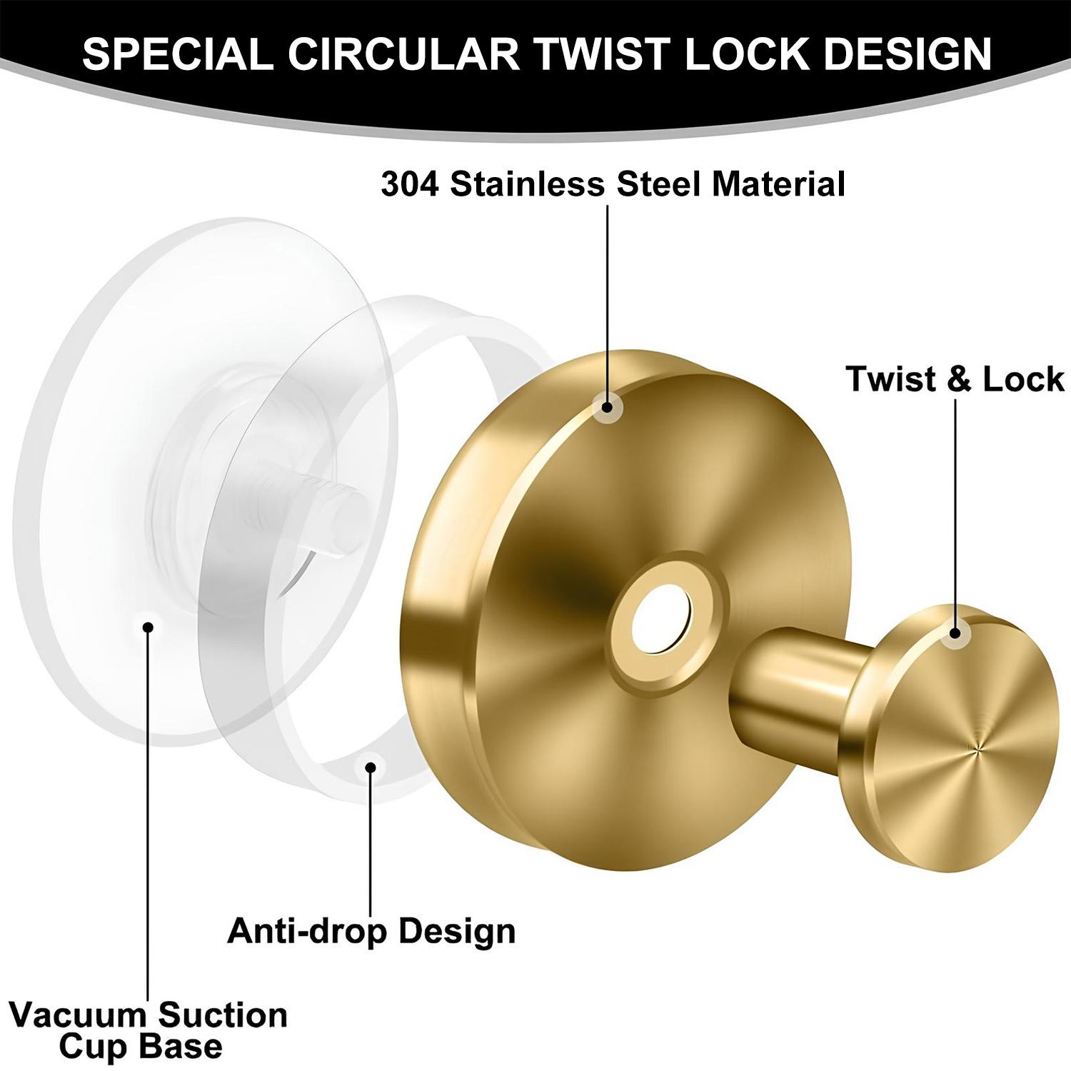 2 Units Suction Cup Hooks for Shower, Bathroom, Kitchen, Wood Door, Glass Door, Mirror, Tile – to Hang Towels,Robes,Coat,Reusable Suction Cup Wreath Hanger for Christmas Wreaths Water Proof Removable