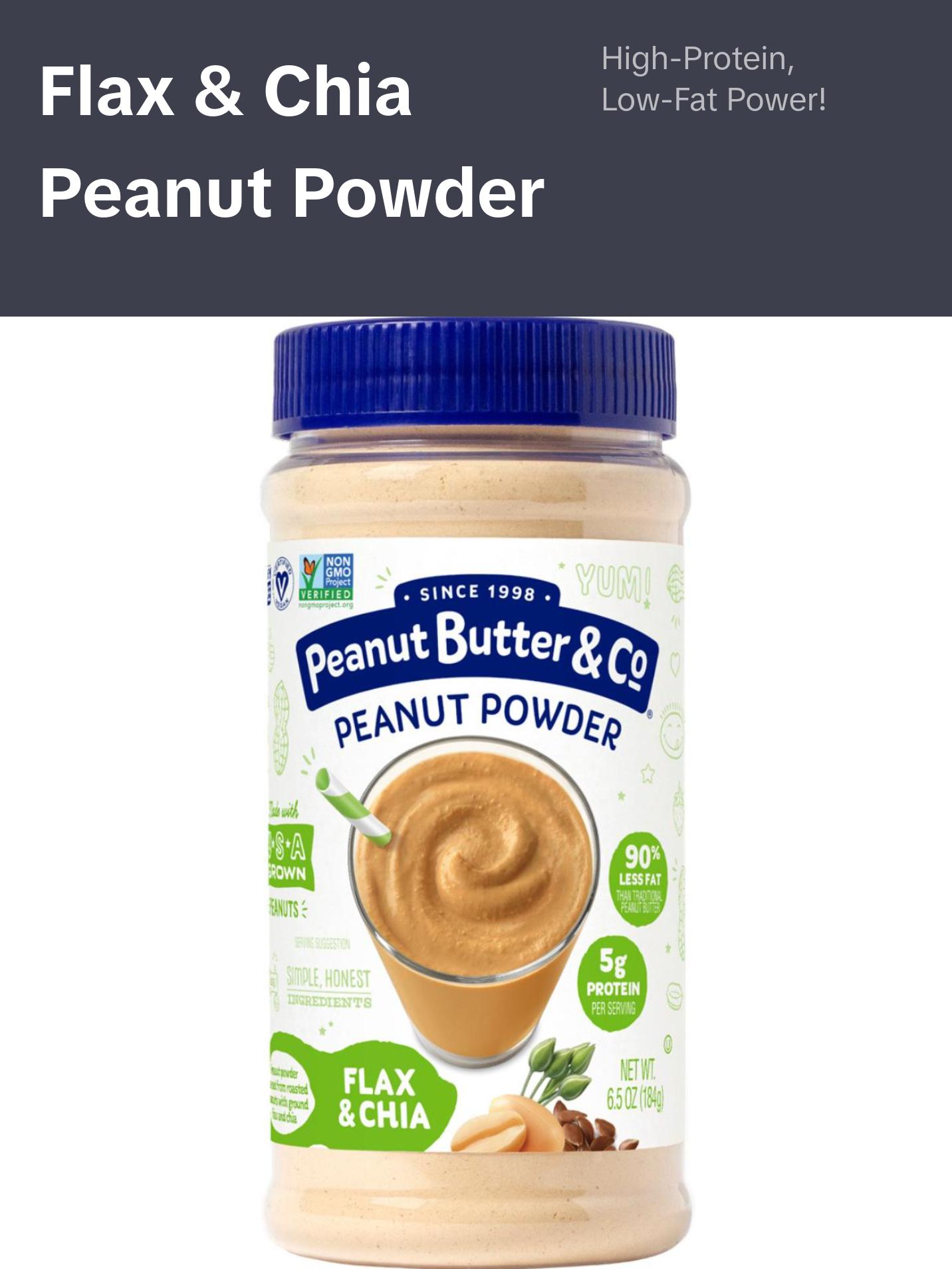 Natural Peanut Protein Powder – Flax & Chia