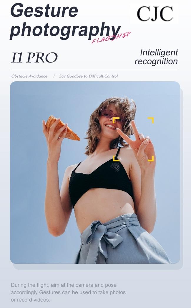 CJC i1 PRO Mini Drone: 360° Aerial Stunts & Rolls, HD Dual Cameras, Obstacle Avoidance, 100-Meter Range, Up to 20 Minutes Flight Time, Ideal for Beginners Aged 4+ toy drone