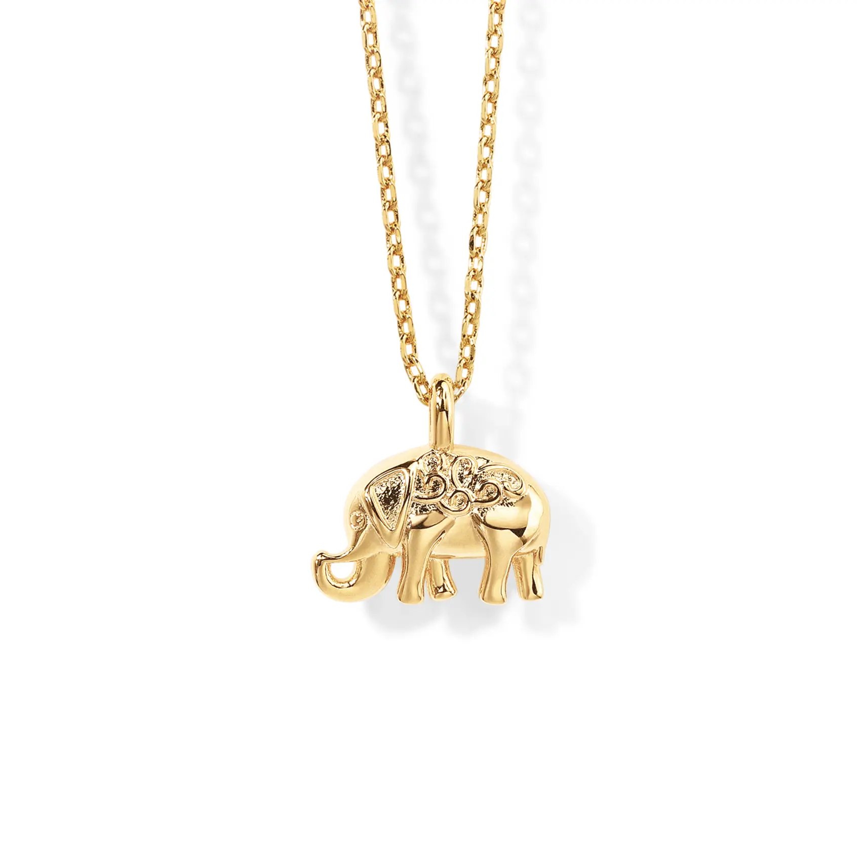 PAVOI 14K Gold Plated Elephant Pendant Necklace - Friendship Cute Necklaces for Women - Elephant Necklaces