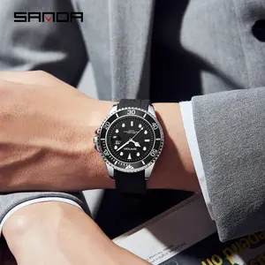 Waterproof men's watch, luxurious and fashionable luminous quartz watch, silicone with calendar watch outdoorfun