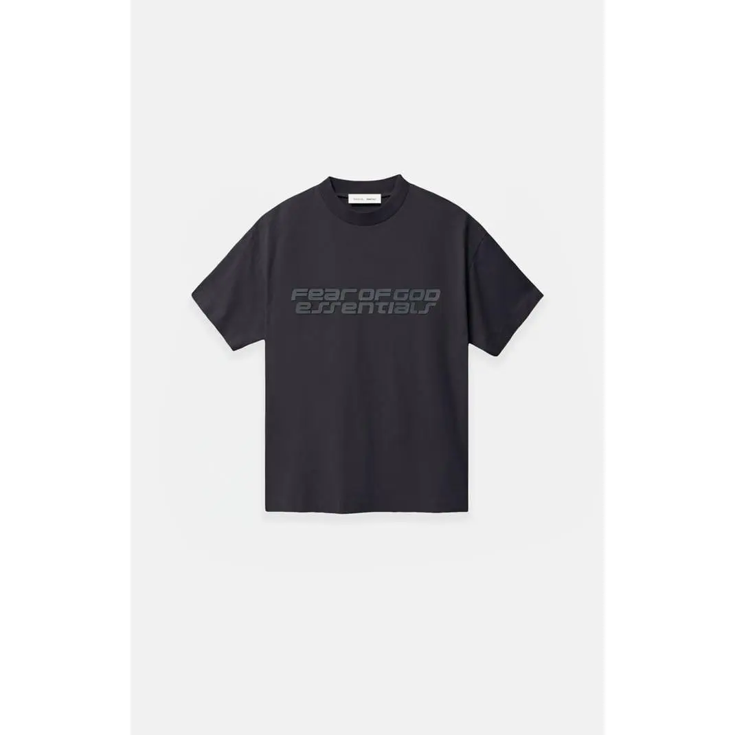 Fear of God ESSENTIALS Men's Kids Vintage Black Short Sleeve T-Shirt Fear of God ESSENTIALS Men's Kids Vintage Black Short Sleeve T-Shirt