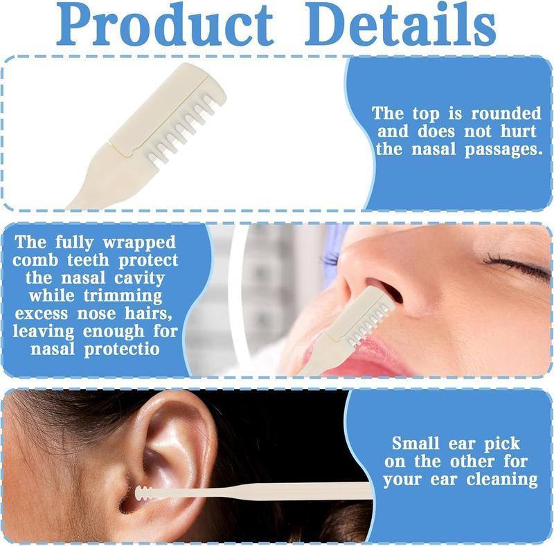 JPHYLL Professional Nasal Hair Trimmer & Ear Cleaner 2-in-1 with 360° Rotating Heads 12 Replaceable Heads for Safe Painless Personal Hygiene