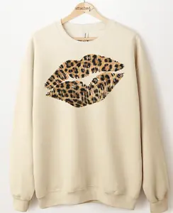 Leopard Lips Graphic Top