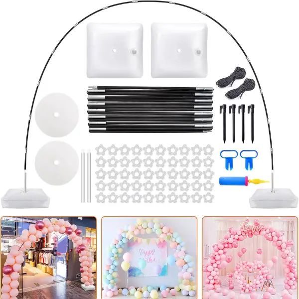 Balloon Arch Kit 9FT H x 10FT W, Adjustable Balloon Garland Stand, Balloon Arch Frame for Birthday, Wedding, Baby Shower, Party Decor & Backdrop