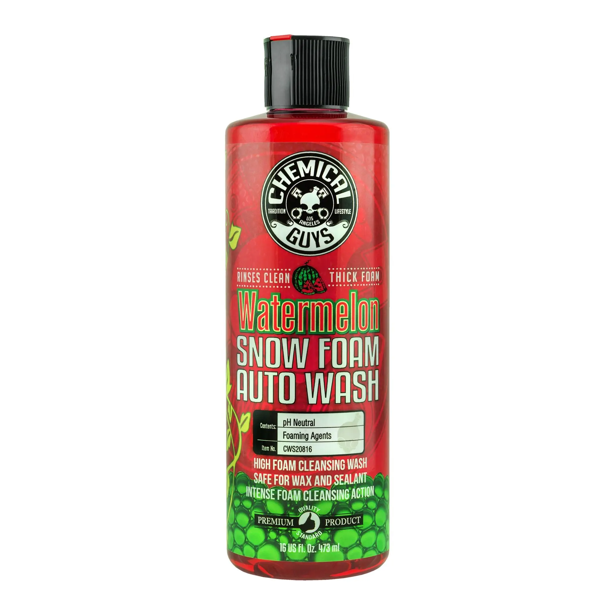 CHEMICAL GUYS Watermelon Snow Foam – Extreme Suds Car Soap for Scratch-Free Cleaning, pH-Balanced Formula Safe on Wax & Sealant, Juicy Watermelon Scent, Car Wash Soap, Car Cleaning Supplies