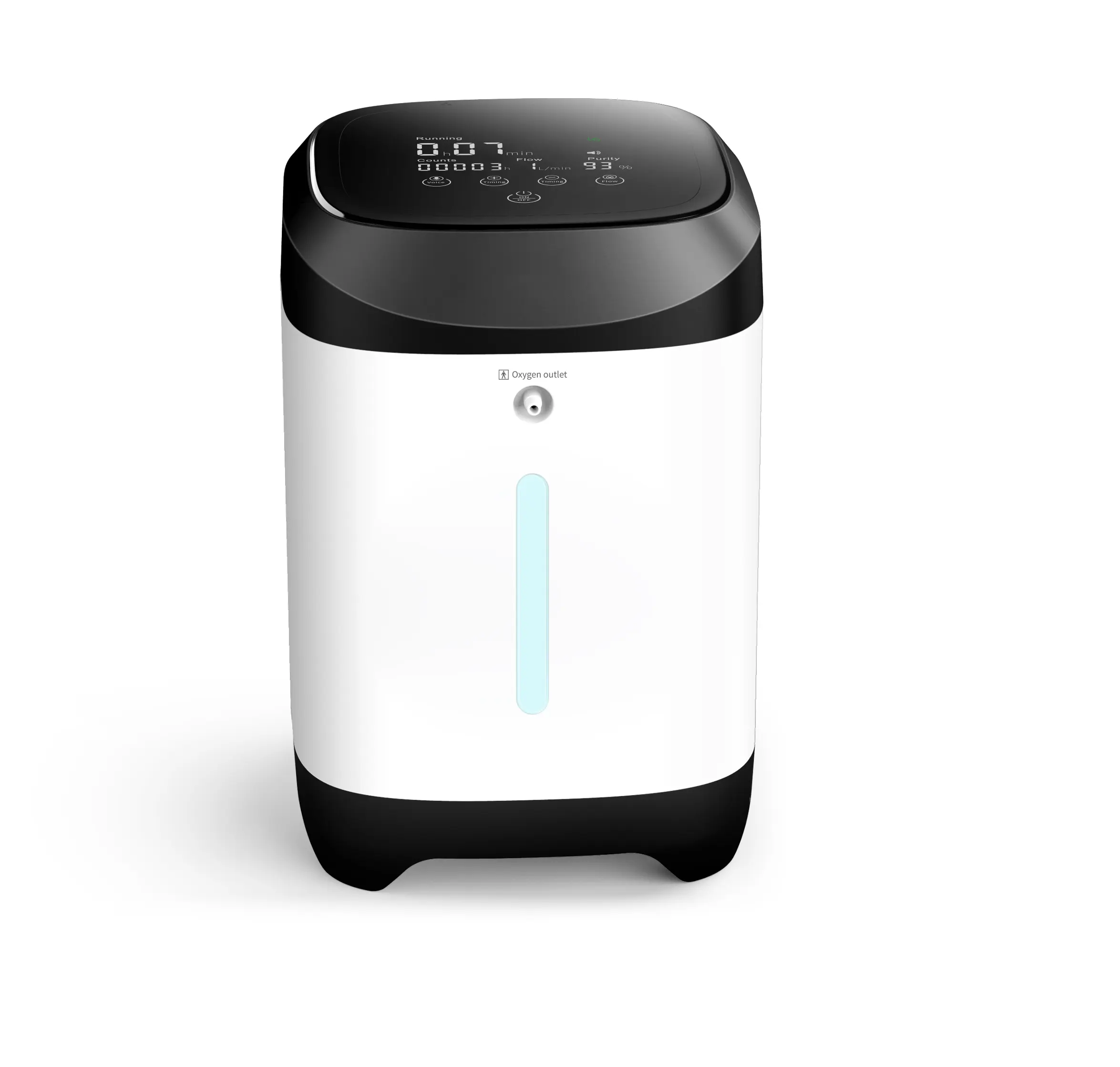 Portable Oxygen Generator 1-7L 30%-90% ,Continuous Flow Oxygen Concentrator Oxygen Machine for Home Use Low Noise