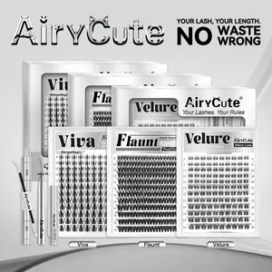 AiryCute Clusters Upgrade 2.0 Lashes with Ultra-Dense, Waterproof, Long-Lasting Lashes | Venus, Fairy, Flora | Natural Daily, Volume Style, Manga Style | Beginner-Friendly DIY Lashes for a Flawless | Trendy & Must-Have Clusters