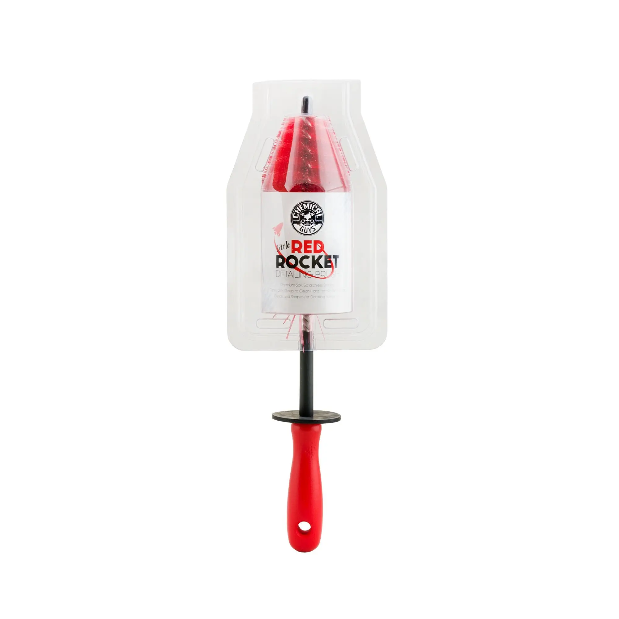 CHEMICAL GUYS Red Rocket Brush - 9-inch brush, deep clean wheels, cleaning brush, Innovative brush design, effective cleaning, detailing tool, Car Detailing Accessories