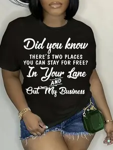 Drawing Print Crew Neck T-shirt, Casual Loose Short Sleeve Summer T-Shirts Tops, Women's Clothing