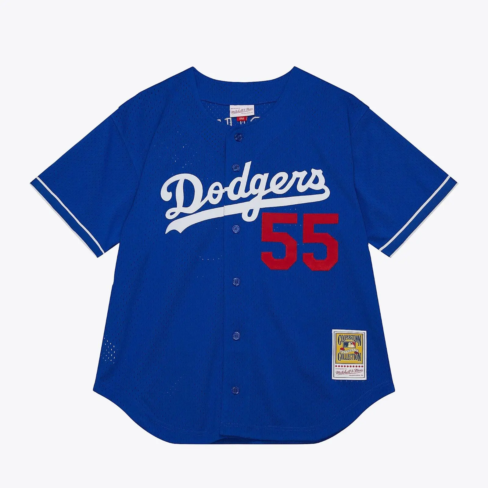Mitchell & Ness Los Angeles Dodgers Orel Hershiser Royal 2000 Authentic Baseball Jersey, Short Sleeve Tops, Authentic Look, Graphic Print, Regular Cut Batting Practice Jersey