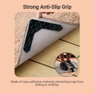 Non-Slip Rug Pad, Thick Cushioned Rug Gripper for Hardwood Floors, Area Rug Anti-Skid Pad, Suitable for Tile Floors, Under Carpet Rug Pad, Keeps Rugs Secure and in Place