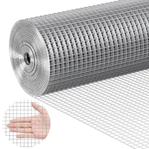 VEVOR Hardware Cloth,  1/2 inch 36in x 50 ft 19 Gauge, Hot Dipped Galvanized Wire Mesh Roll, Chicken Wire Fencing, Wire Mesh for Rabbit Cages, Garden, Small Rodents