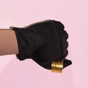 SS Gold-Finish Four-Ring Thumb Ring – Elegant Gold Shine & Distinct Four-Band Design for Versatile Styling